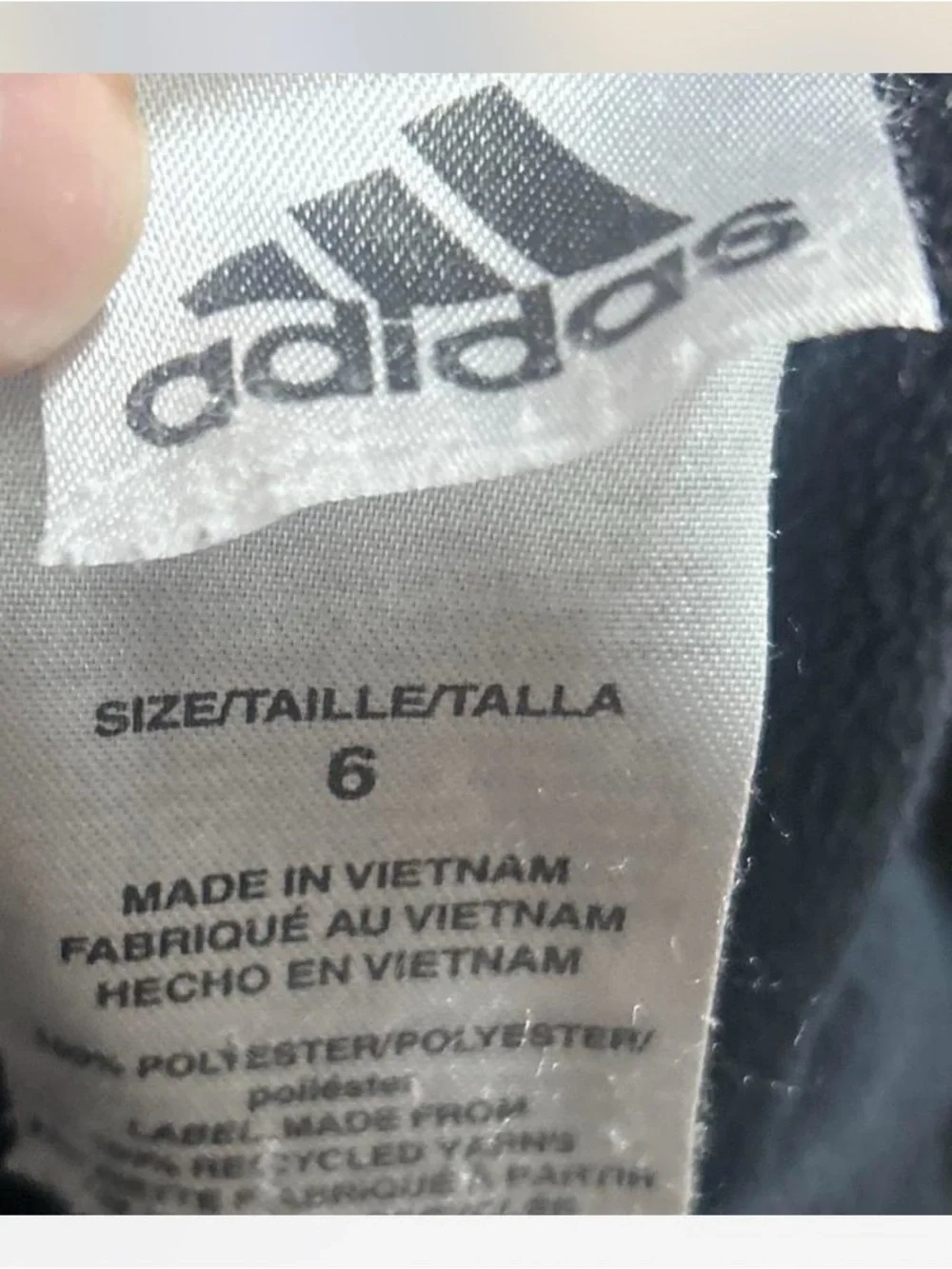 Adidas Kids Black Track Pants with Pink Stripes size 6